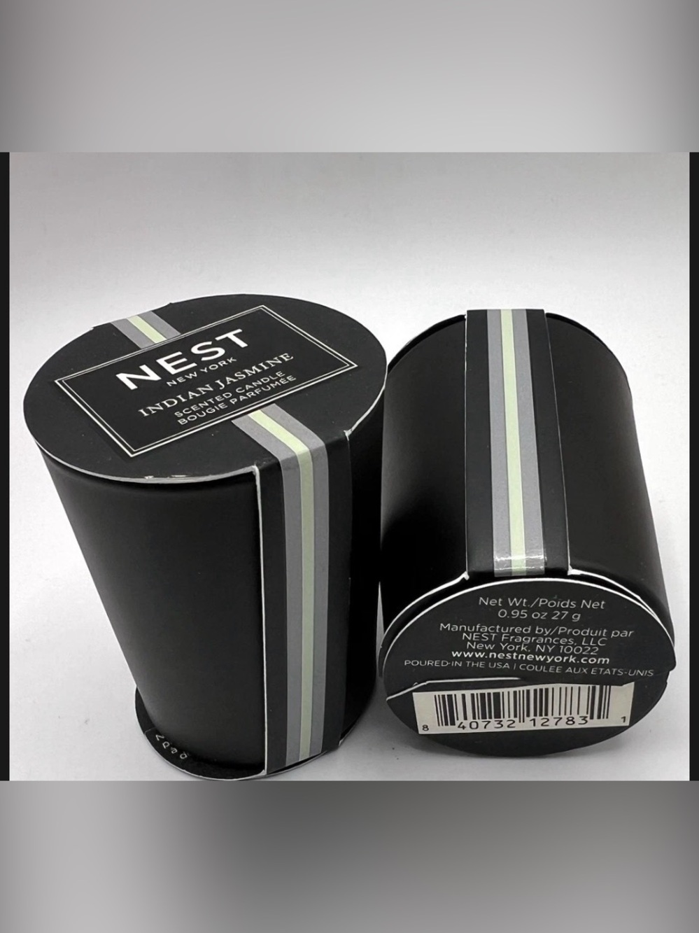 Nest 2pk Candles Indian Jasmine Scent  - Black Ceramic NEW